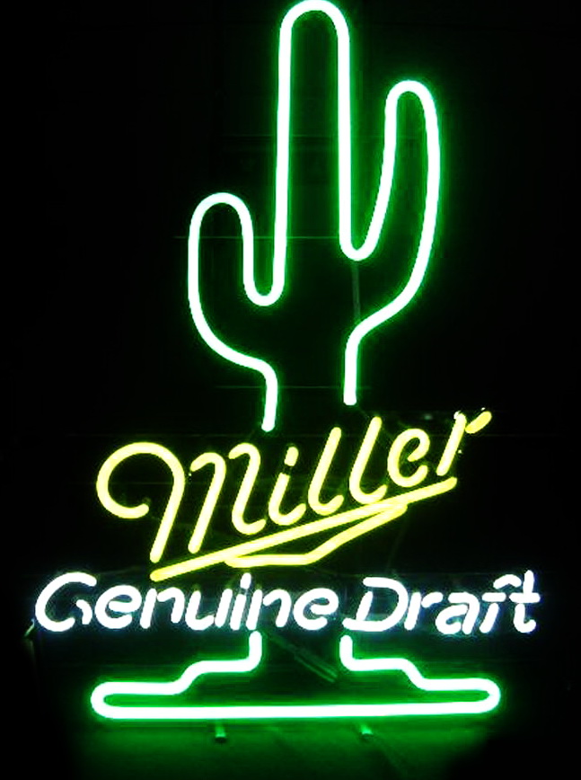 Miller Genuine Draft Cactus Neon Sign